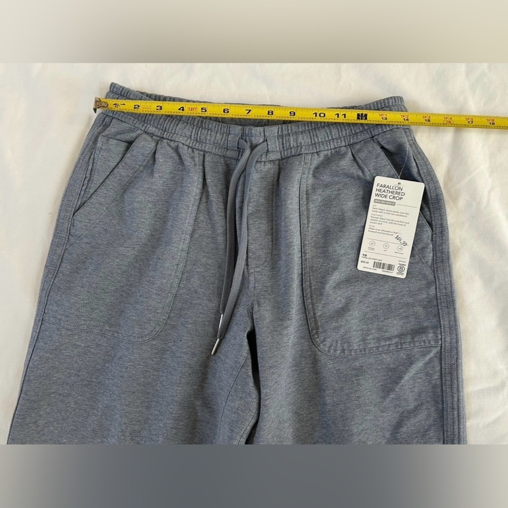 Athleta Light Blue Wide Leg Cropped Pants - Picture 5 of 8